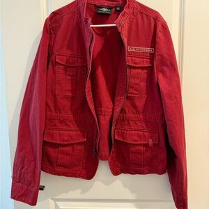 Vintage Harley-Davidson Free Spirit Red denim Jacket